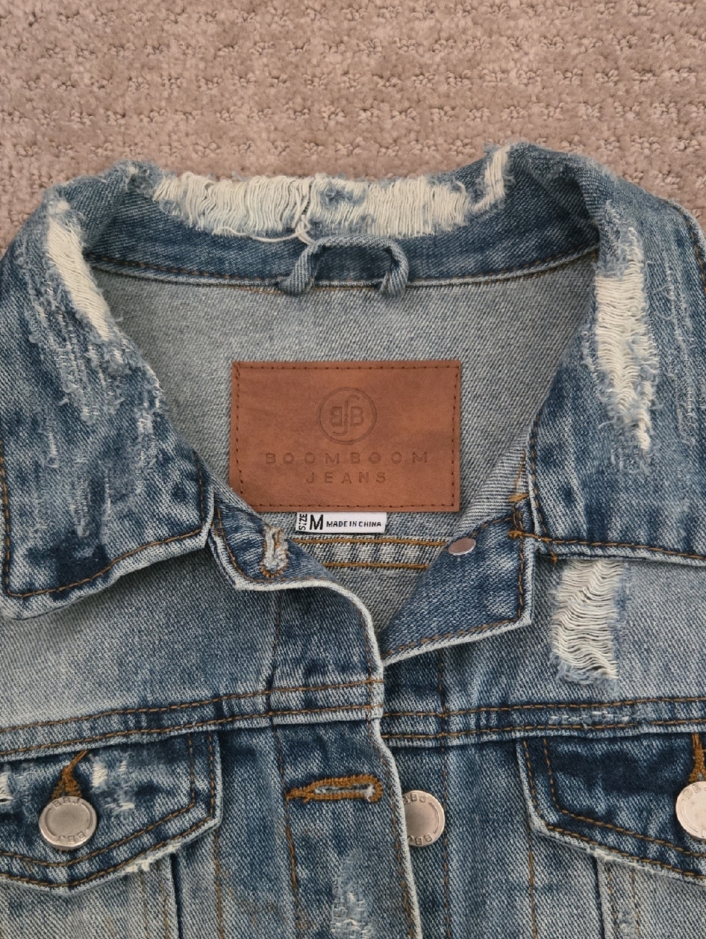 Distressed Denim Jacket - Picture 2 of 8
